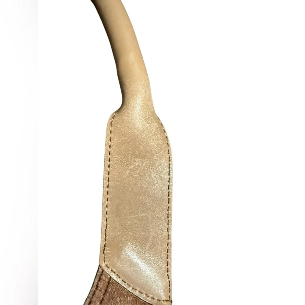 Salvatore Ferragamo Suede Shoulder Bag Hobo Top Handle Made in Italy